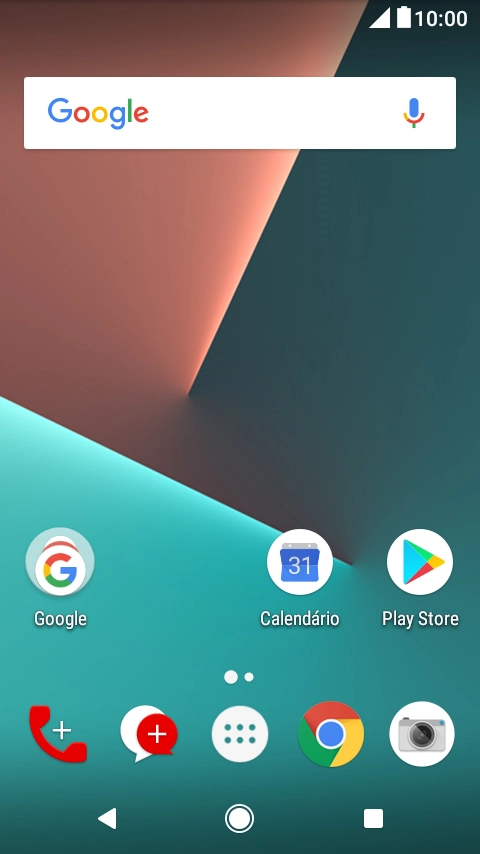 Deslize dois dedos sobre o ecrã de cima para baixo a partir do topo do ecrã.