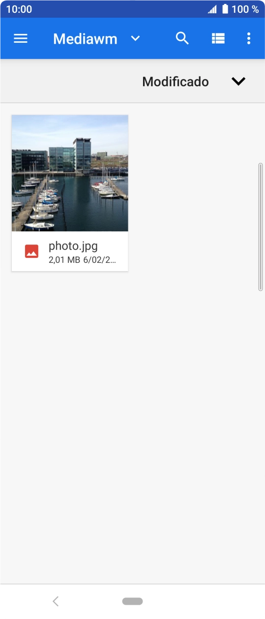 Prima o ficheiro pretendido.