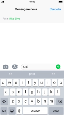 Prima o ícone de câmara.
