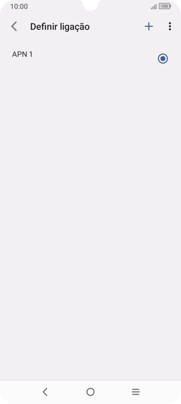 Prima o ícone de nova ligação de dados.