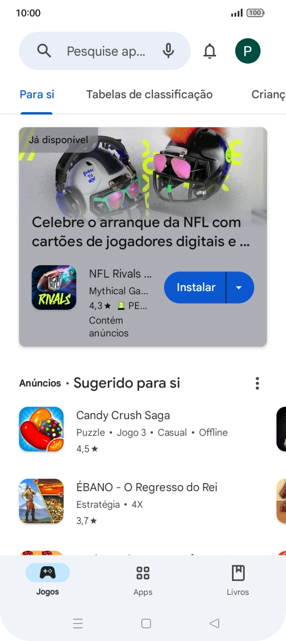 Prima o ícone de perfil.