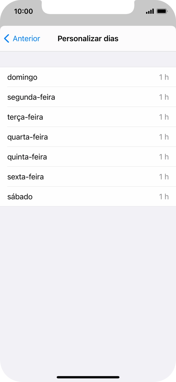 Prima os dias pretendidos.