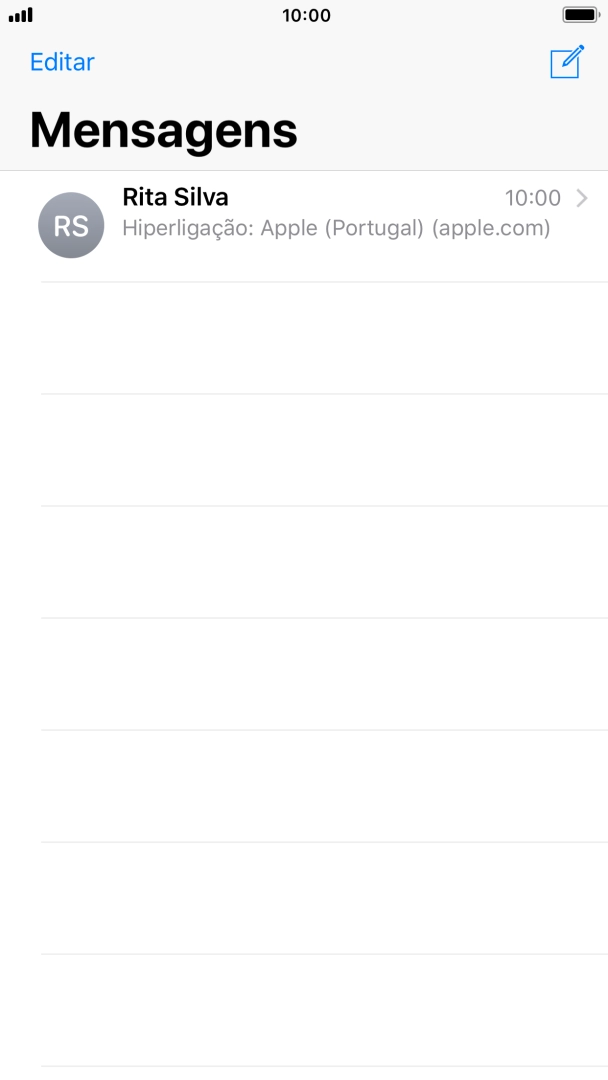 Prima o ícone de nova mensagem.