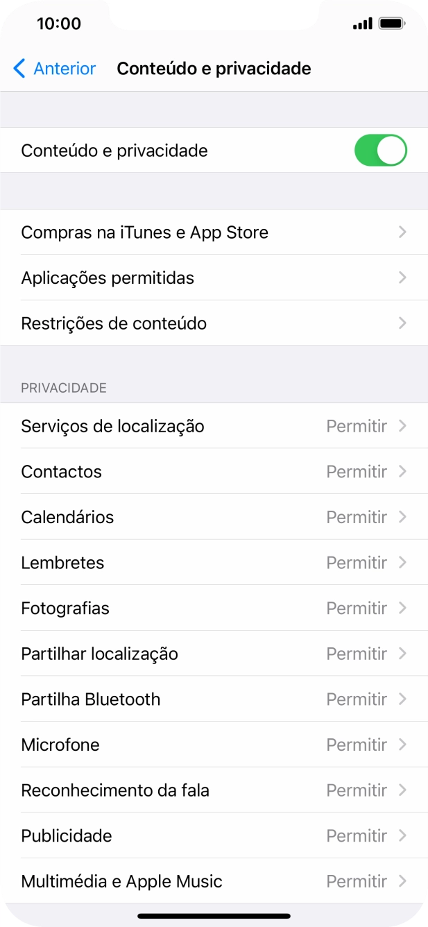Prima a seta para a esquerda.