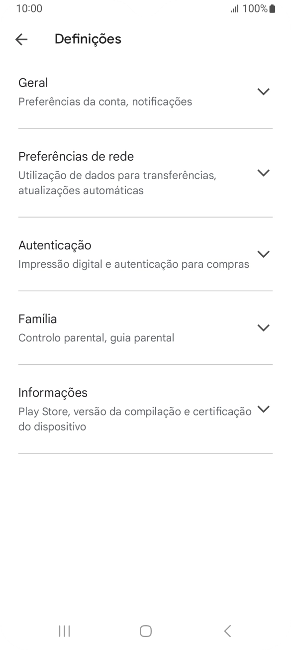 Prima Preferências de rede.