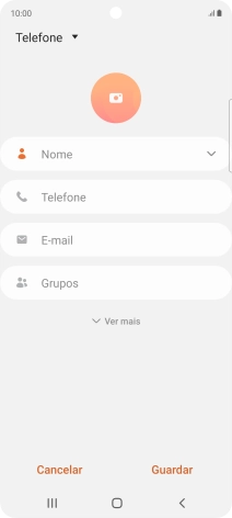 Prima a lista suspensa da lista de contactos.