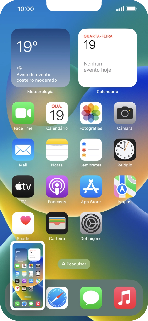 Para modificar a captura de ecrã prima a captura de ecrã e siga as indicações no ecrã para efetuar as modificações pretendidas.