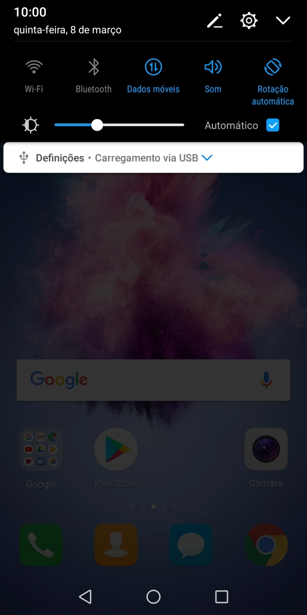 Prima o ícone de ligações.