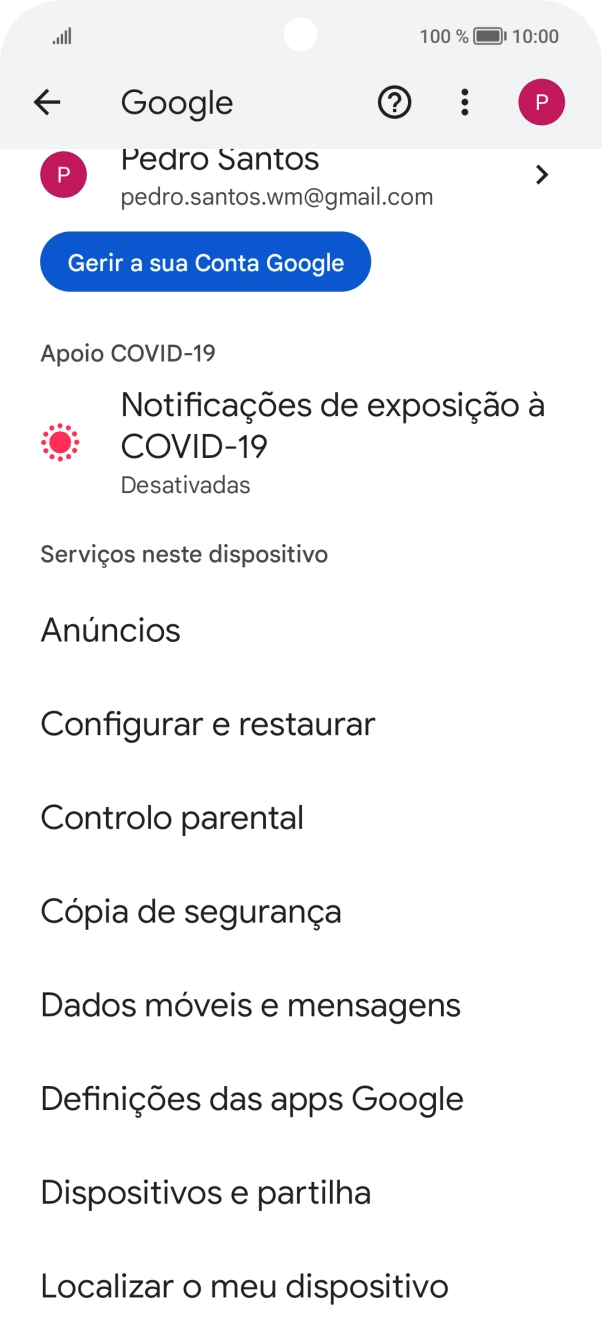 Prima Localizar o meu dispositivo.