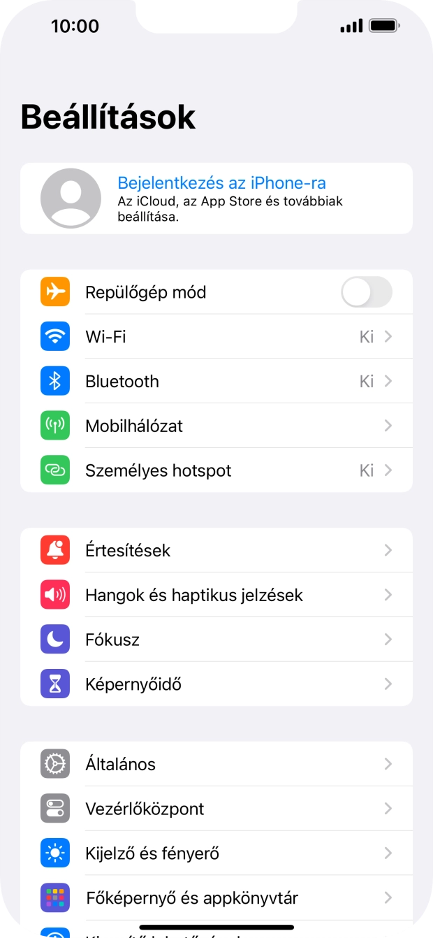Válaszd a Bejelentkezés az iPhone-ra lehetőséget.