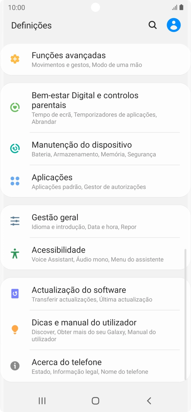 Prima Actualização do software.