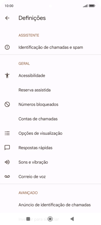 Prima Contas de chamadas.