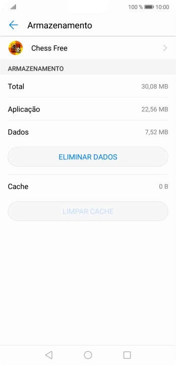 Prima a tecla de início para terminar e voltar ao ecrã inicial.