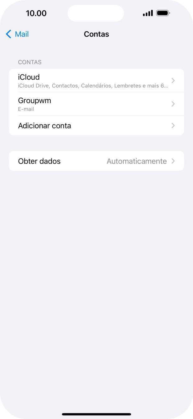 Prima o nome na conta de e-mail que acabou de criar.