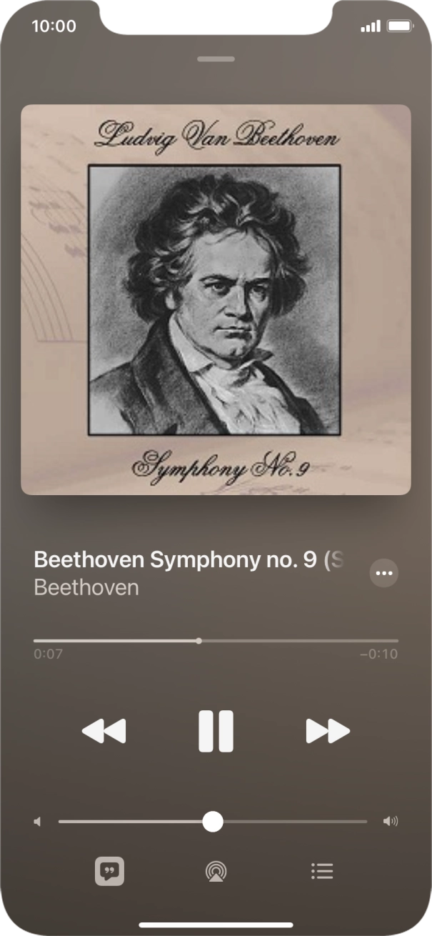 Prima a seta para a direita para ir para o ficheiro de música seguinte.