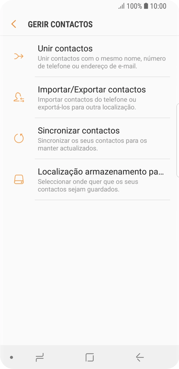 Prima Importar/Exportar contactos.