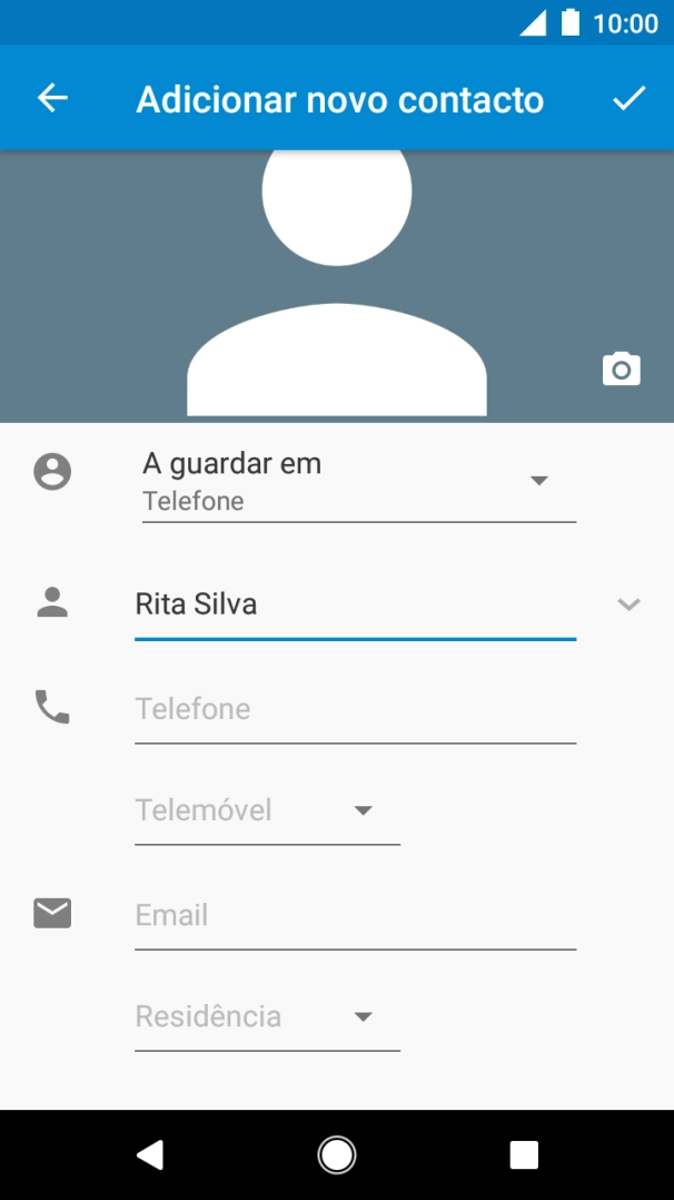 Prima Telefone e introduza o número de telefone.