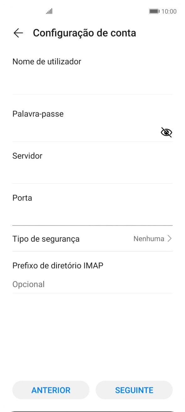 Prima Tipo de segurança.