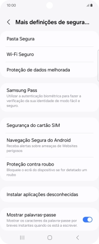 Prima Segurança do cartão SIM.