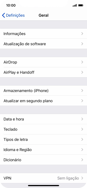 Prima Atualização de software. Se existir uma nova versão de software disponível, será agora indicado no ecrã. Siga as indicações no ecrã para atualizar o software do telefone.