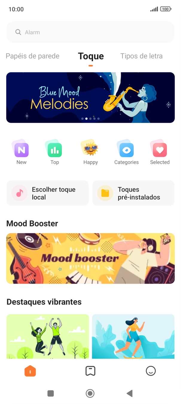Se pretender escolher um tom de toque diferente do predefinido, prima Escolher toque local e siga as indicações no ecrã para escolher o tom de toque pretendido.