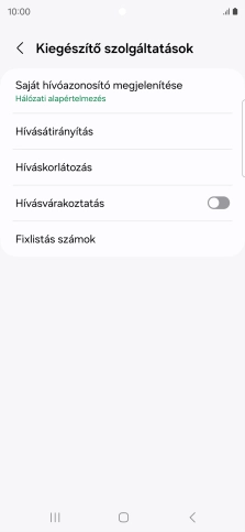Válaszd a Saját hívóazonosító megjelenítése lehetőséget.