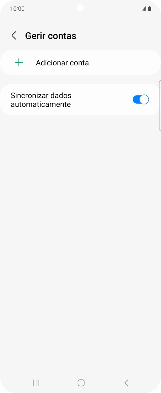 Prima Adicionar conta.