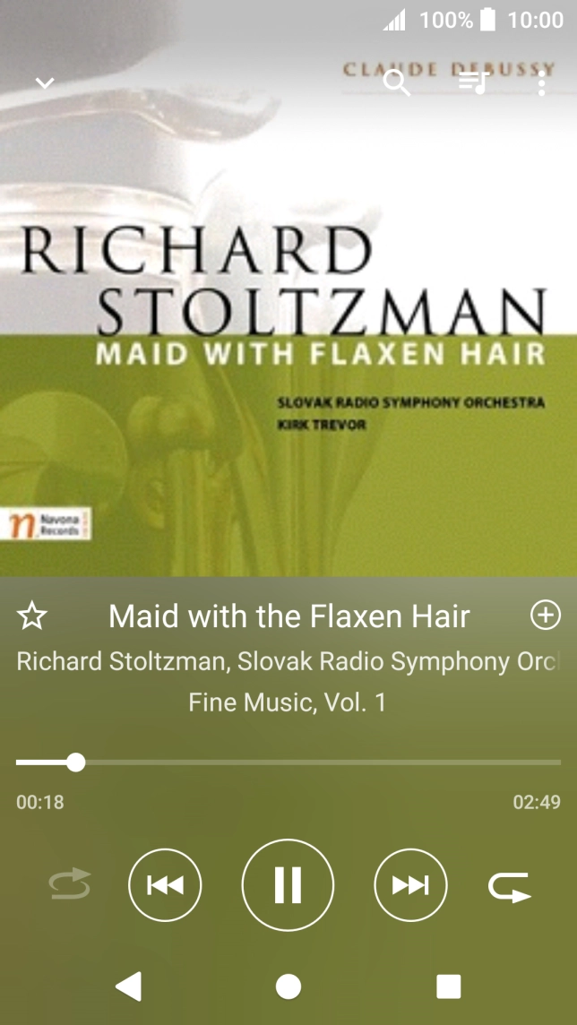 Prima a seta para a direita para ir para o ficheiro de música seguinte.