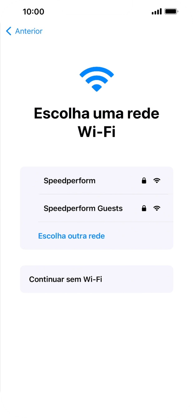 Prima a rede Wi-Fi pretendida.