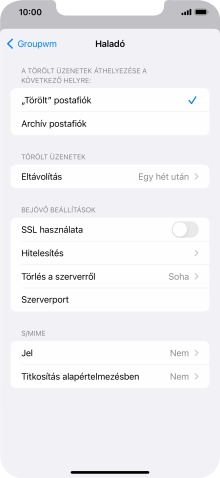 Válaszd a Hitelesítés lehetőséget.