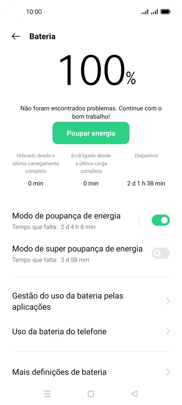 Prima a tecla de início para terminar e voltar ao ecrã inicial.