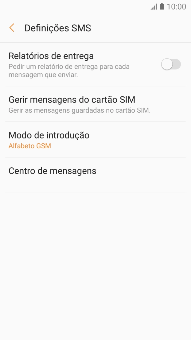 Prima Centro de mensagens.