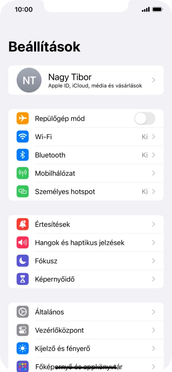Válaszd a Mobihálózat lehetőséget.