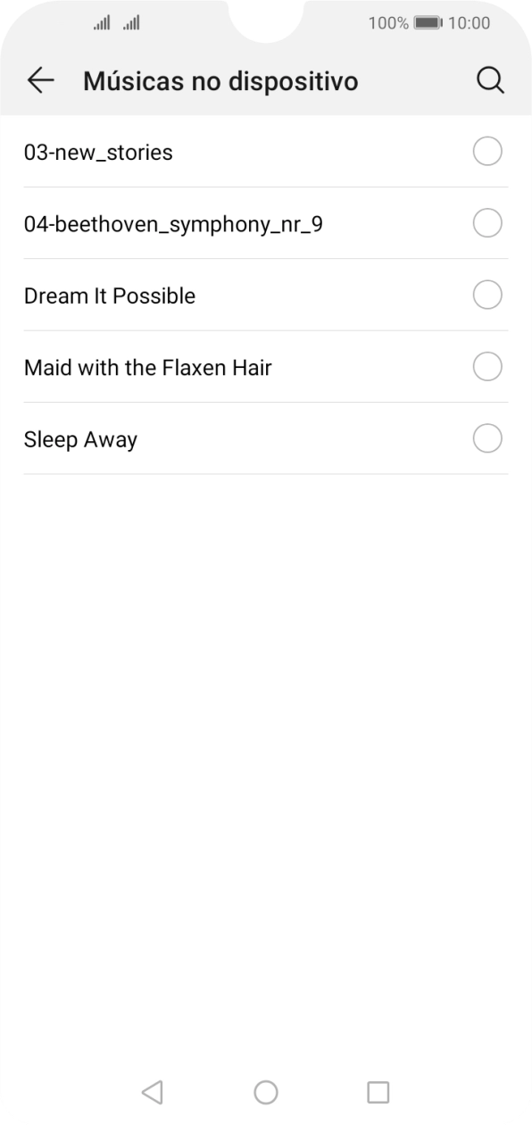 Prima os tons de toque pretendidos para os ouvir.