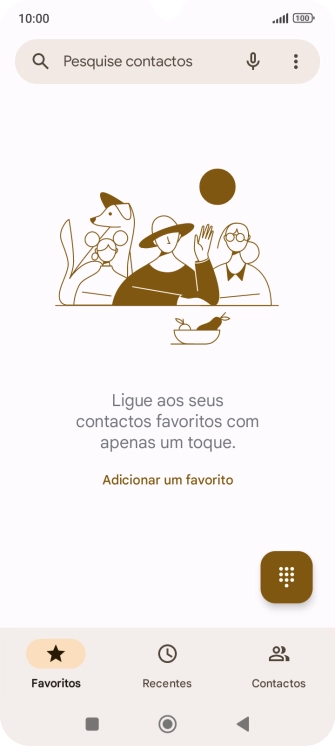 Prima o ícone de menu.