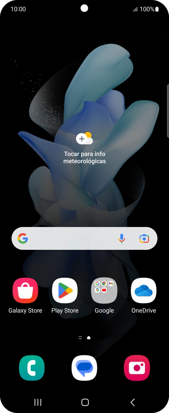 Deslize dois dedos sobre o ecrã de cima para baixo a partir do topo do ecrã.