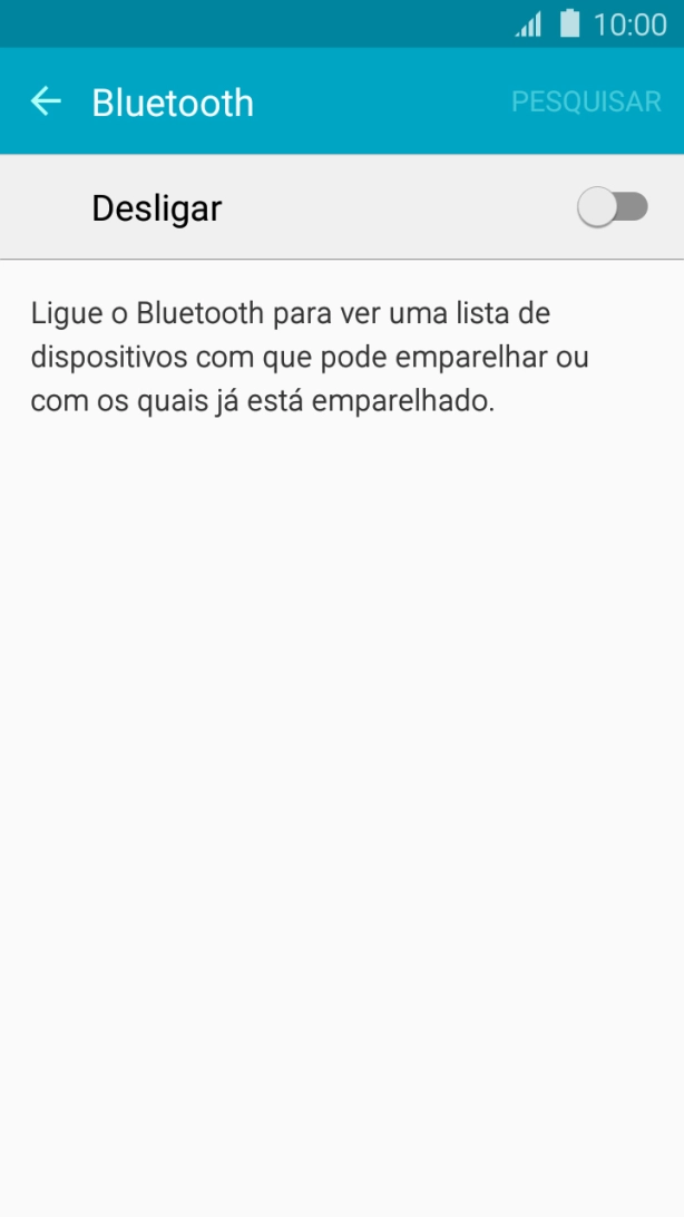 Prima o indicador para ativar a função.