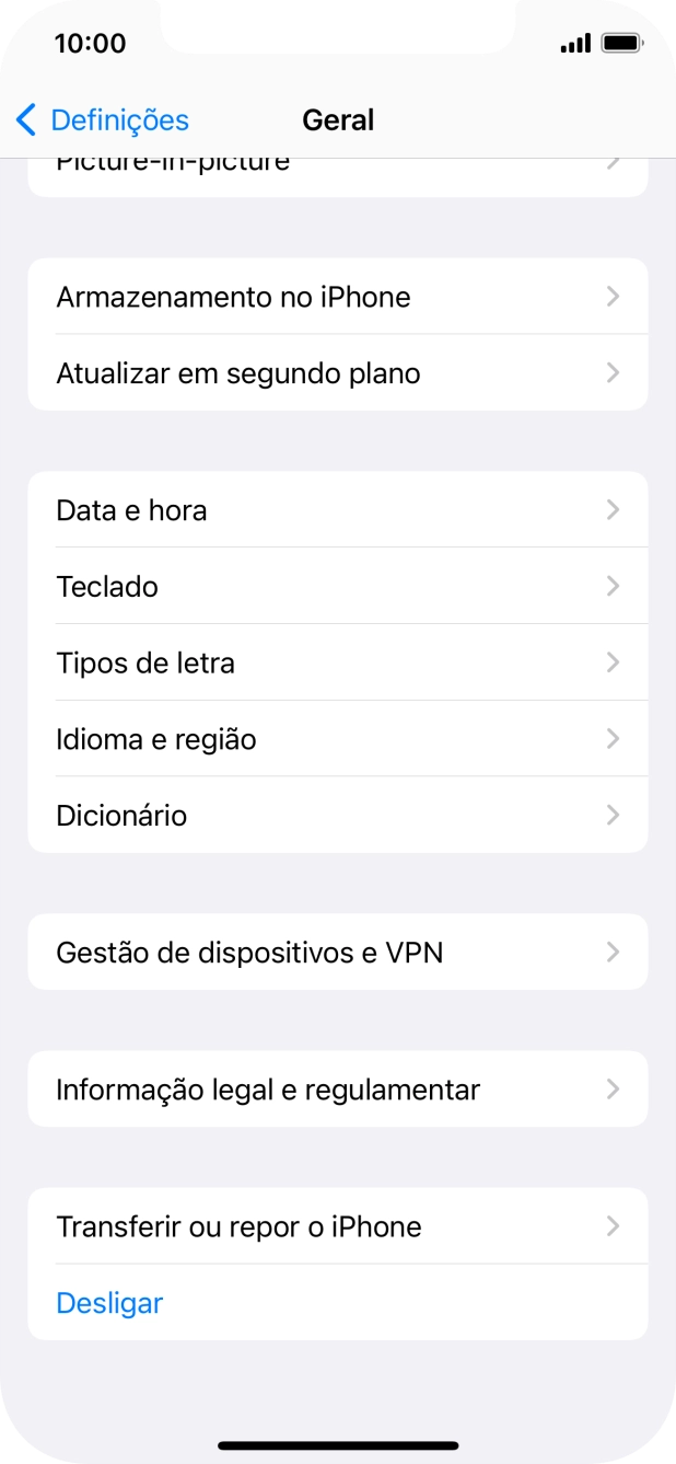 Prima Transferir ou repor o iPhone.
