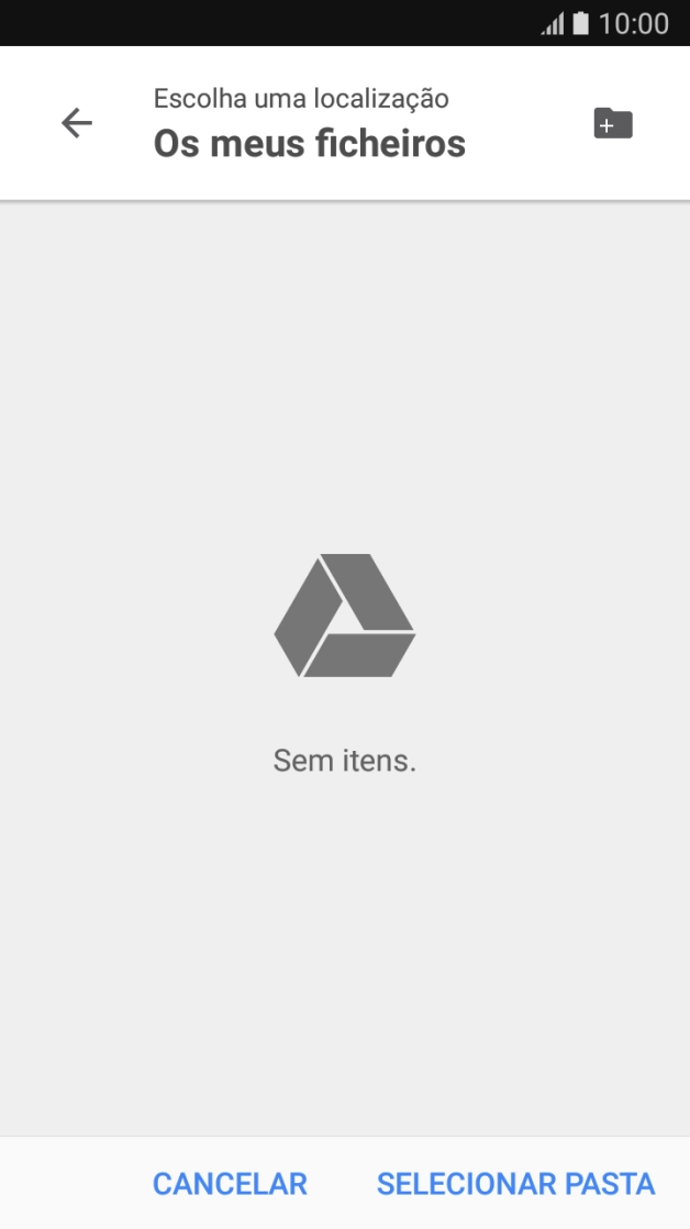 Prima SELECIONAR PASTA.