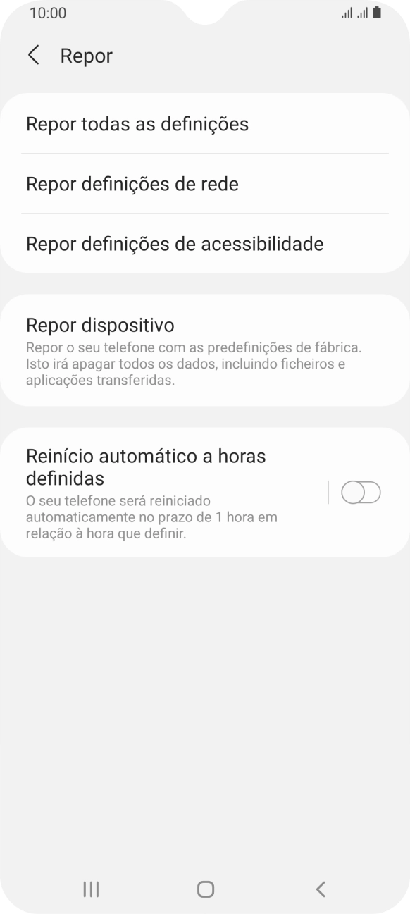 Prima Repor dispositivo.