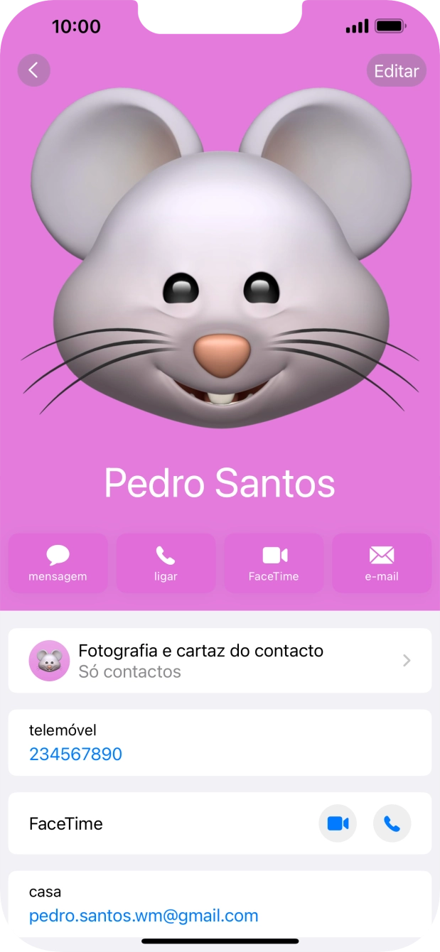 Para voltar ao ecrã inicial, deslize o dedo de baixo para cima a partir da base do ecrã.