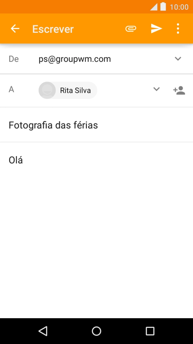 Prima o ícone de anexo.