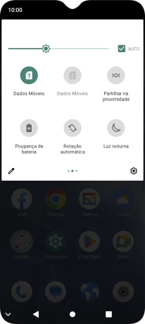 Prima Dados Móveis para ativar ou desativar a função.