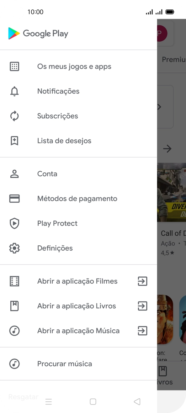 Prima Os meus jogos e apps.