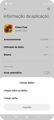 Prima Limpar cache.