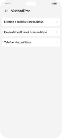 Válaszd a Telefon visszaállítása lehetőséget.