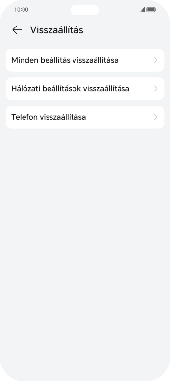Válaszd a Telefon visszaállítása lehetőséget.
