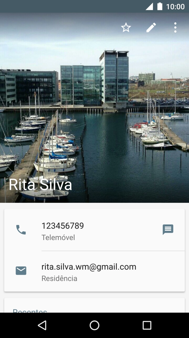 Prima o ícone para editar.