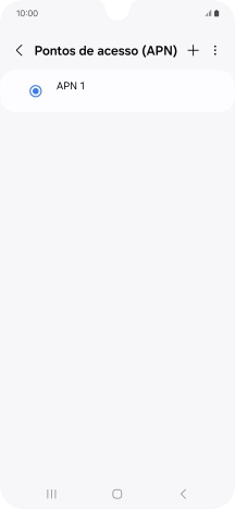 Prima o ícone para adicionar.