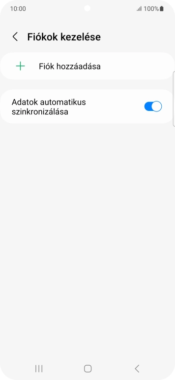 Válaszd a Fiók hozzáadása lehetőséget.